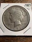 1921 Peace Silver Dollar $1 / KEY DATE /Philadelphia Mint