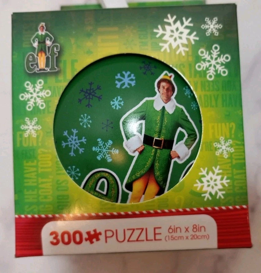 Aquarius Elf The Movie 300 Piece Jigsaw Puzzle In Tin Globe 6"×8" New - Image 3 of 4