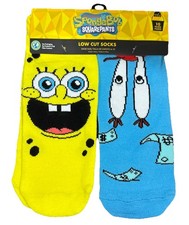 SpongeBob SquarePants Low Cut Socks 10 Pair Pack Size 4-10 Nickelodeon