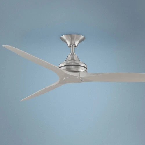 60" Fanimation Spitfire Nickel Damp Rated Ceiling Fan with Remote - Picture 1 of 3