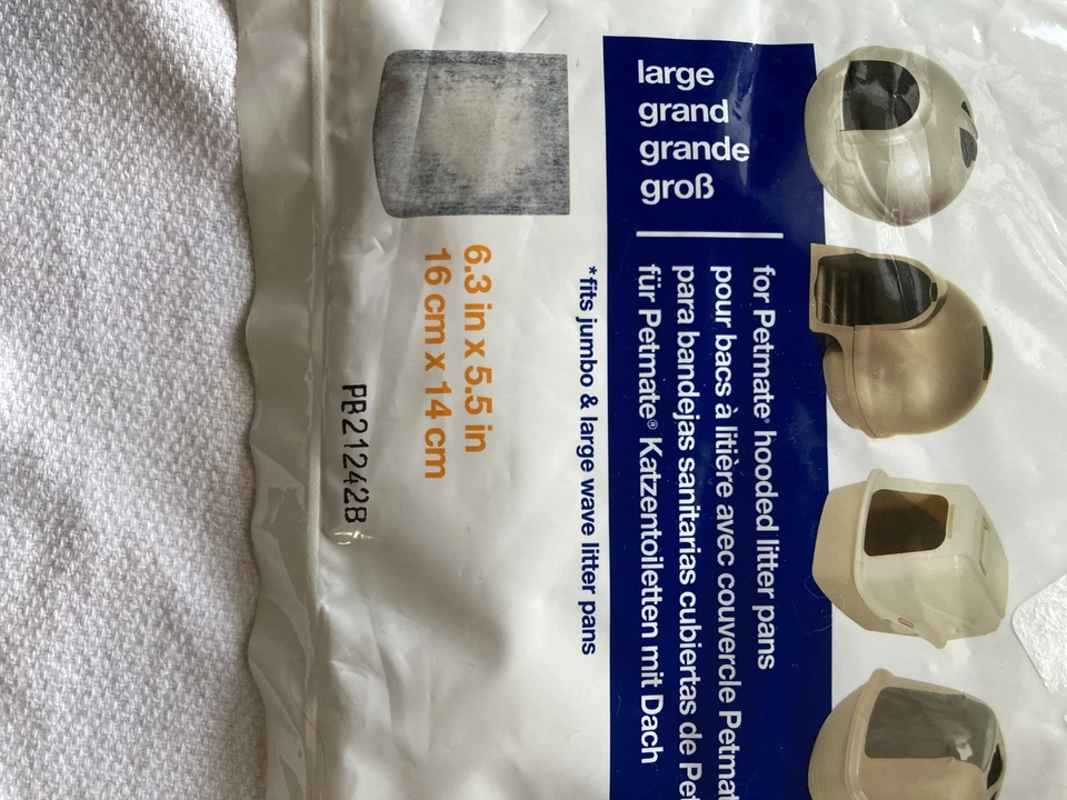 Lot  2 Petmate Zeolite Charcoal Filters Large For Hooded Cat Litter Pan See - Image 4 of 4