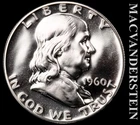 1960 Franklin Half Dollar - Choice Gem Proof  Lustrous  No Reserve  #K1195