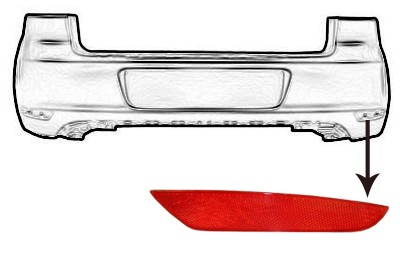 VAN Wezel RüCkstrahler StoßFäNger (5863940) FüR VW Golf VI | Reflektor,-image