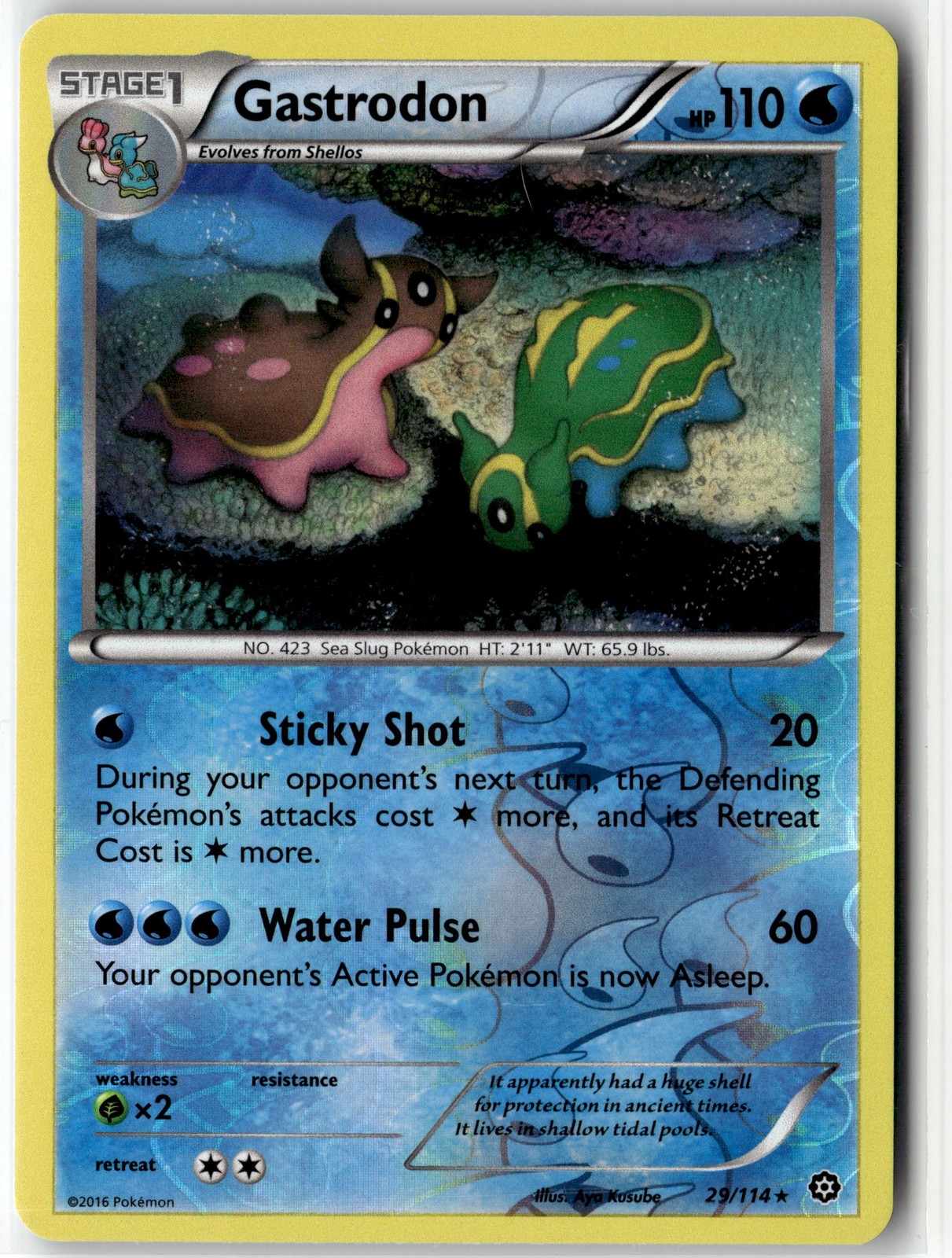 Gastrodon Rare XY - Steam Siege 29/114 Reverse Holofoil NM