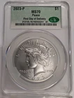 2023-P Philadelphia Peace Silver Dollar CACG MS70 First Day Of Delivery