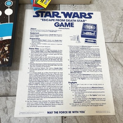 1977 Star Wars Escape From Death Star Kenner Board Game Complete