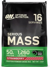 Optimum Nutrition Serious Mass,Strawberry Flavour, 16 Servings, 5.45KG 8.04 per kilo