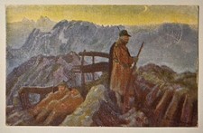 CARTOLINA COMMEMORATIVA IV GUERRA INDIPENDENZA CROCE ROSSA ITALIANA ALPINI, ILL