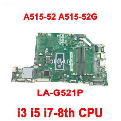 EH5AW LA-G521P For Acer Aspire A515-52/52G  motherboard with i3 i5 i7-8th CPU