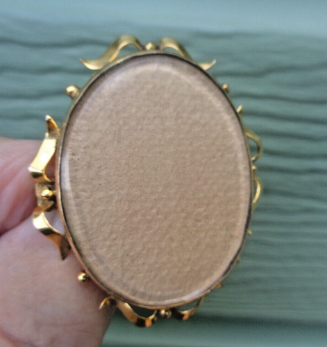 Or Photographe Souvenir Broche 9ct or Jaune Grand Antique c1900s - Photo 6 sur 6