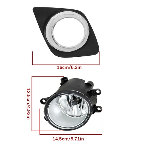 For 2009-2012 Toyota Rav4 Bumper Chrome Fog Lights W/bulb+harness+switch Kit - Picture 2 of 12