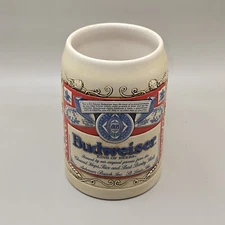 Budweiser Stein 1990 Mug - Ceramarte Brazil Anheuser Busch Beer Bar