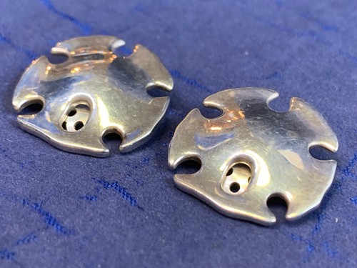 Sterling Silver RLM Studio Sand Dollar Earrings 11.65g Fine Jewelry Clip-Ons - Picture 22 of 24