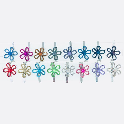 USA Blume Magnet Haarspange Haarnadel Strass Kristall kleine Haarspange grün #14 - Bild 7 von 8