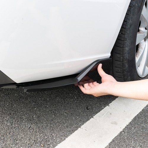 2pc Auto KFZ Universal Stoßstange Lippe Splitter Spoiler Flap Diffusor Schwarz - Bild 1 von 10