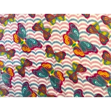 Butterfly Waves Minky Plush Fleece Fabric Piece 60" x 128" (3.56 Yards)