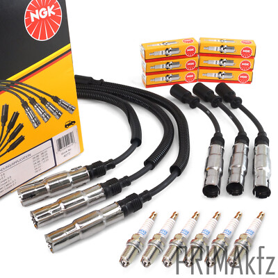 NGK RC-MB1104 Zündkabelsatz  +6x Zündkerzen 5649 für SMART Cabrio City Coupe 450