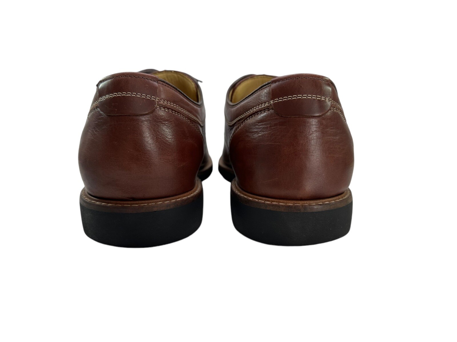 SAOLA Scarpe uomo Johnston & Murphy pelle marrone barlow pizzo tabacco taglia 13 M