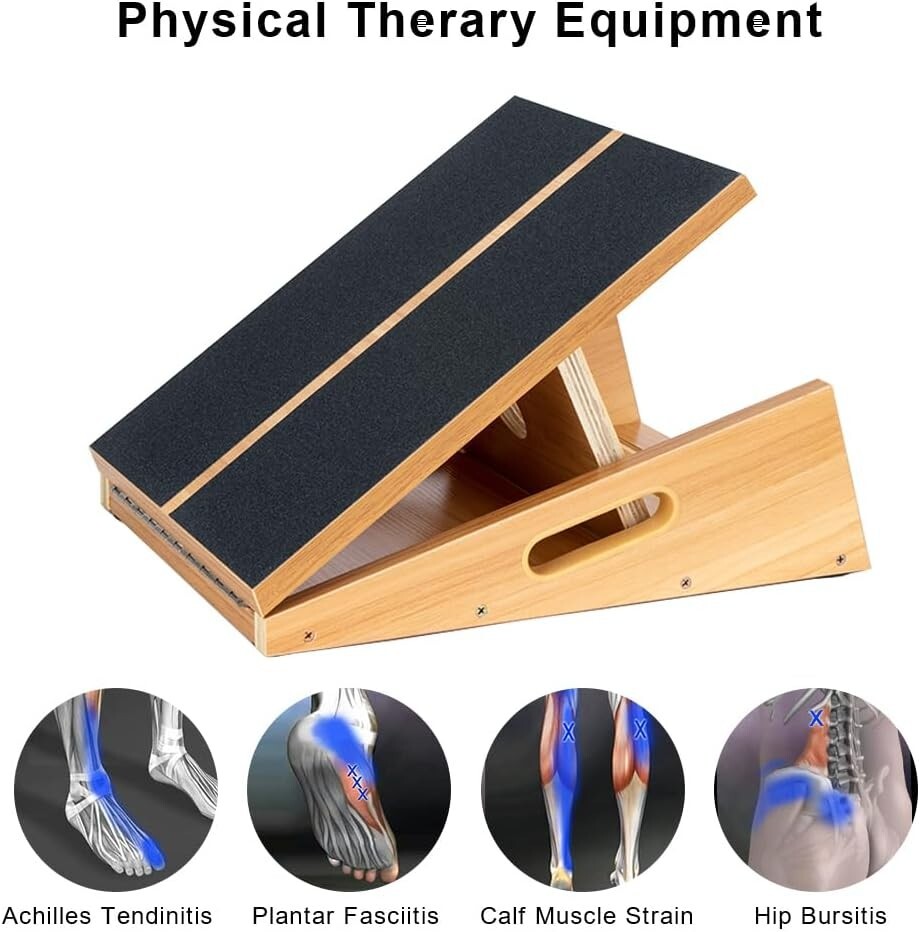 Professional Wooden Slant Board Adjustable Incline 16 X 12.5 Inches 5 ...