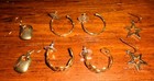 4 vtg gold plated earrings 2 hoop style 2 dangle, pre-owned — photo 1