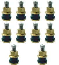 Metal Tire Valve Stems 10 Pack for 5/8" Racing Wheels