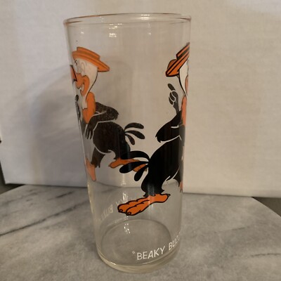 BEAKY BUZZARD Looney Tunes Cartoon Collectible Pepsi Glass Cup NOS