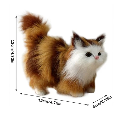 Realistische Katze Plüsch Spielzeug weich und niedlich Plüsch Katze Puppe Kinder - Bild 8 von 26