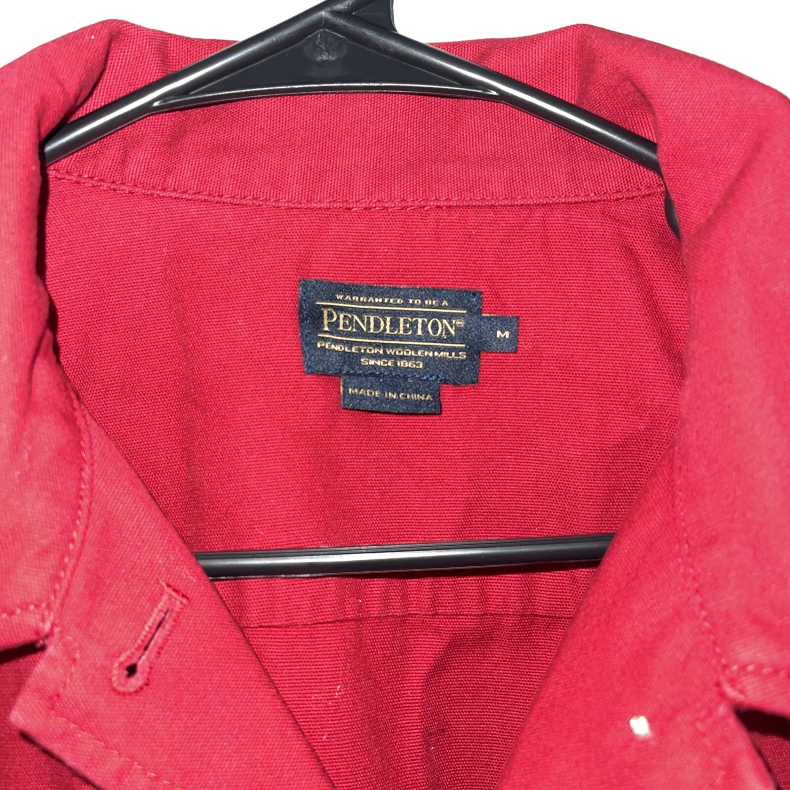 Pendleton Red Lightweight Button Cotton Cargo Poc… - image 3