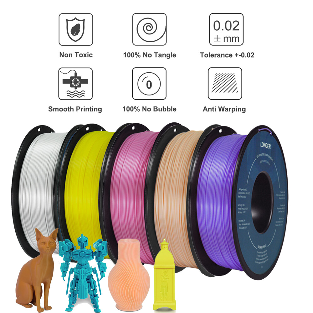 Longer 3D Printer 1.75mm PLA ABS Filament 1kg 2.2lb for Ender 3