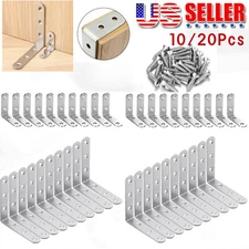 1.5"/4" L-Shaped Heavy Duty Corner Brace Joint Angle Bracket Shelf Brackets Lot