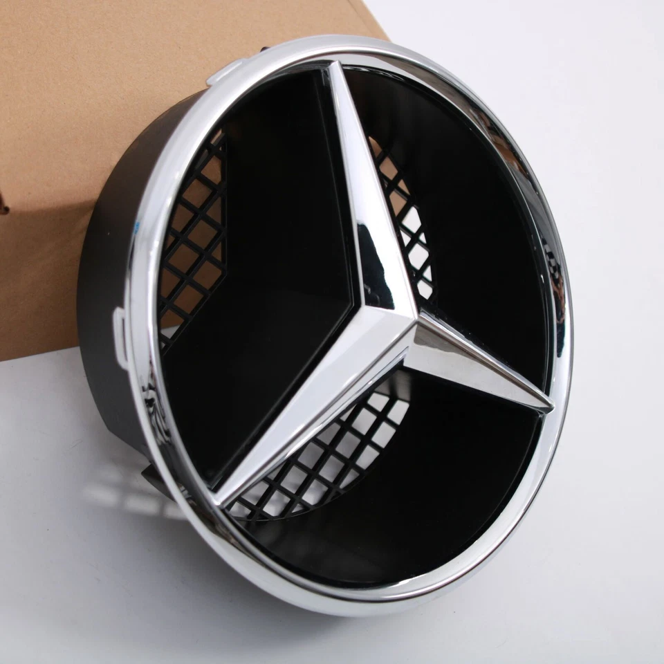 Chrome Silver Emblem For W204 W245 GLK Class Front Grille Star 2007-2014 - Image 2 of 4