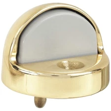 ROCKWOOD 443.3 Dome Door Stop, Cast Brass, 1-1/2"H