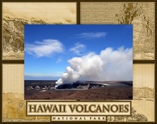 Hawaii Volcanoes National Park Laser Engraved Wood Picture Frame (5 x 7) 