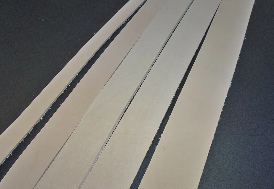 TEAM BEUST - LEATHERPROFESSIONALS Lederriemen Naturleder Gürtelriemen 3 - 3,5 mm natur Bio vegetabil flexibel