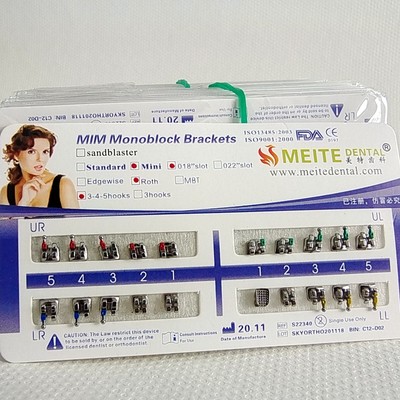 50 Packs Dental Orthodontic Bracket Braces Mini Roth 018 Hooks 3-4-5