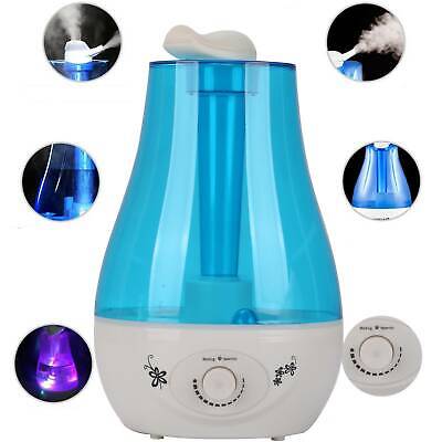 3L Ultrasonic Cool Mist Air Diffuser Humidifier w LED Night Light Bedroom Office 