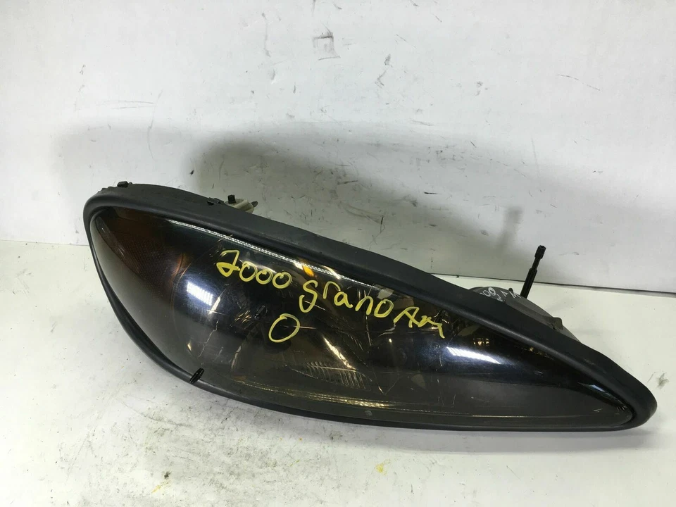PONTIAC GRAND 2000 AM FARO DELANTERO DERECHO LÁMPARA HALÓGENO NEGRO LENTE FÁBRICA Foto 2 de 4