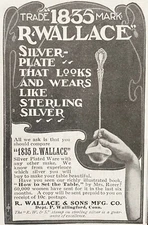 1903 Print Ad 1835 R.WALLACE&SONS Mfg.Co. Silver Plate Looks&Wears Like Sterling