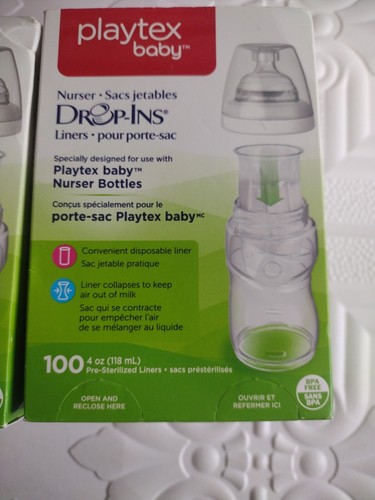 Playtex Baby Nurser Drop-Ins Disposable 4oz Liners BPA Free Lot of (2) Read - Picture 5 of 13