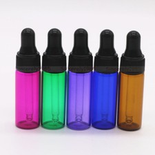 1/2/3/5ml Glass Dropper Bottle Ear Eye Drop Pipette Essential Oils Reagent Serum