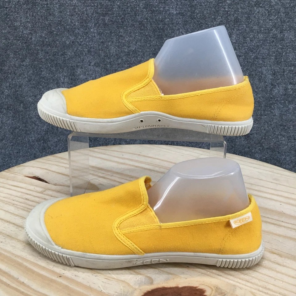 Keen Zapatos Mujer 8 Tenis Amarillos Sin Cordones Informales Cómodos Punta Redonda Parte Superior Baja Foto 2 de 4