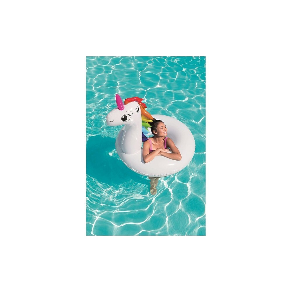 Bouée gonflable Licorne Bestway 36123 en vinyle épais avec poignées renforcées