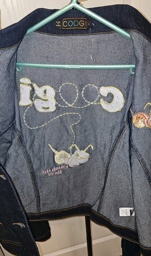 2 Vintage Apple Bottom Jeans + Coogi Catch the Buzz Denim Jacket Both Sz L Youth - Picture 21 of 24