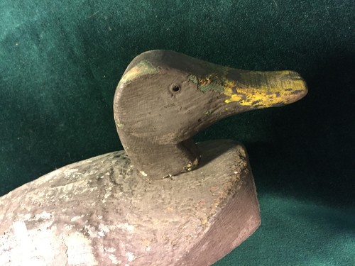 Rustic Working Solid Wood Mallard Duck Decoy ~ Saginaw Bay, Michigan~PR320 - Picture 8 of 10