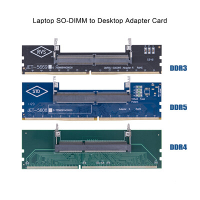 DDR3 DDR4 DDR5 Laptop to Desktop Memory Adapter Card SO-DIMM To PC DIMM  Card UK