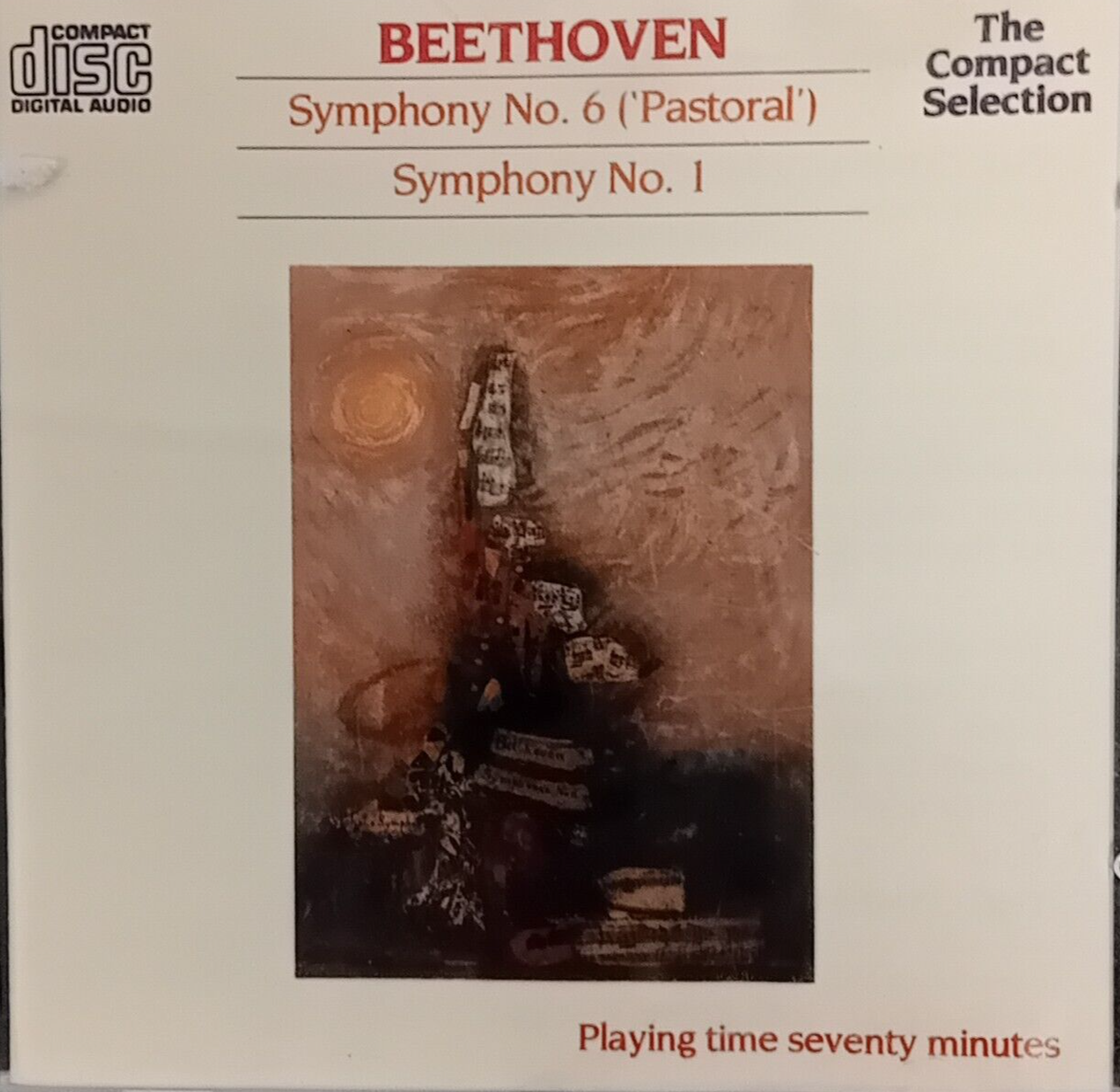 Beethoven Symphony No 6 Pastoral & No 1  Music CD Album