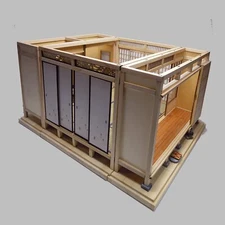 Japanese style Room SET of 3 Doll House Handmade Miniature Kit Wooden 1/12 