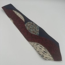 Vintage Chez Roffe Mens Neck Tie Multicolor Abstract Silk Made in US