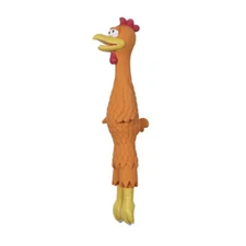 Rascals Latex Orange Rooster Dog Toy, 15 in