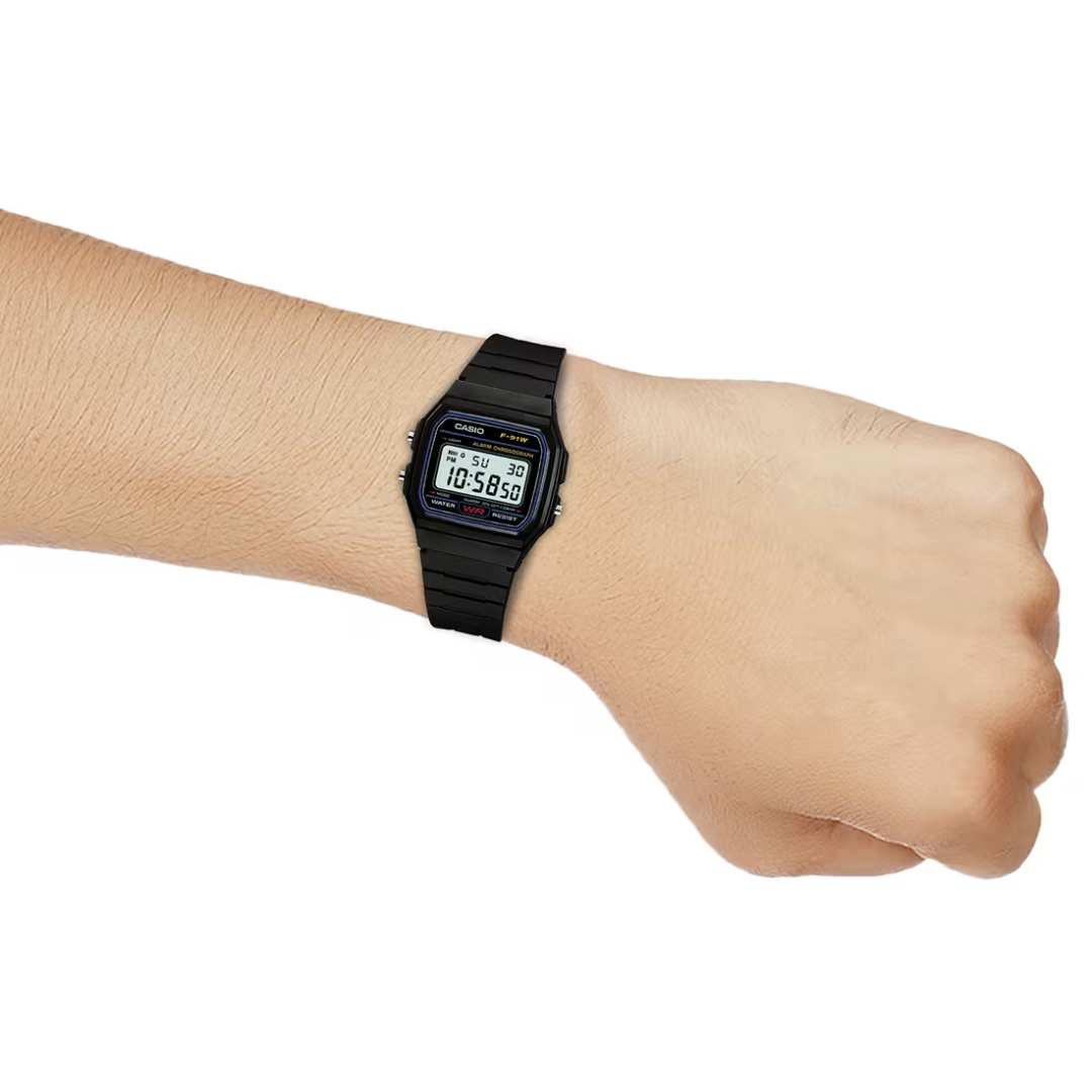 Casio F91W Classic Resin Strap Digital Waterproof Sport Watch Black